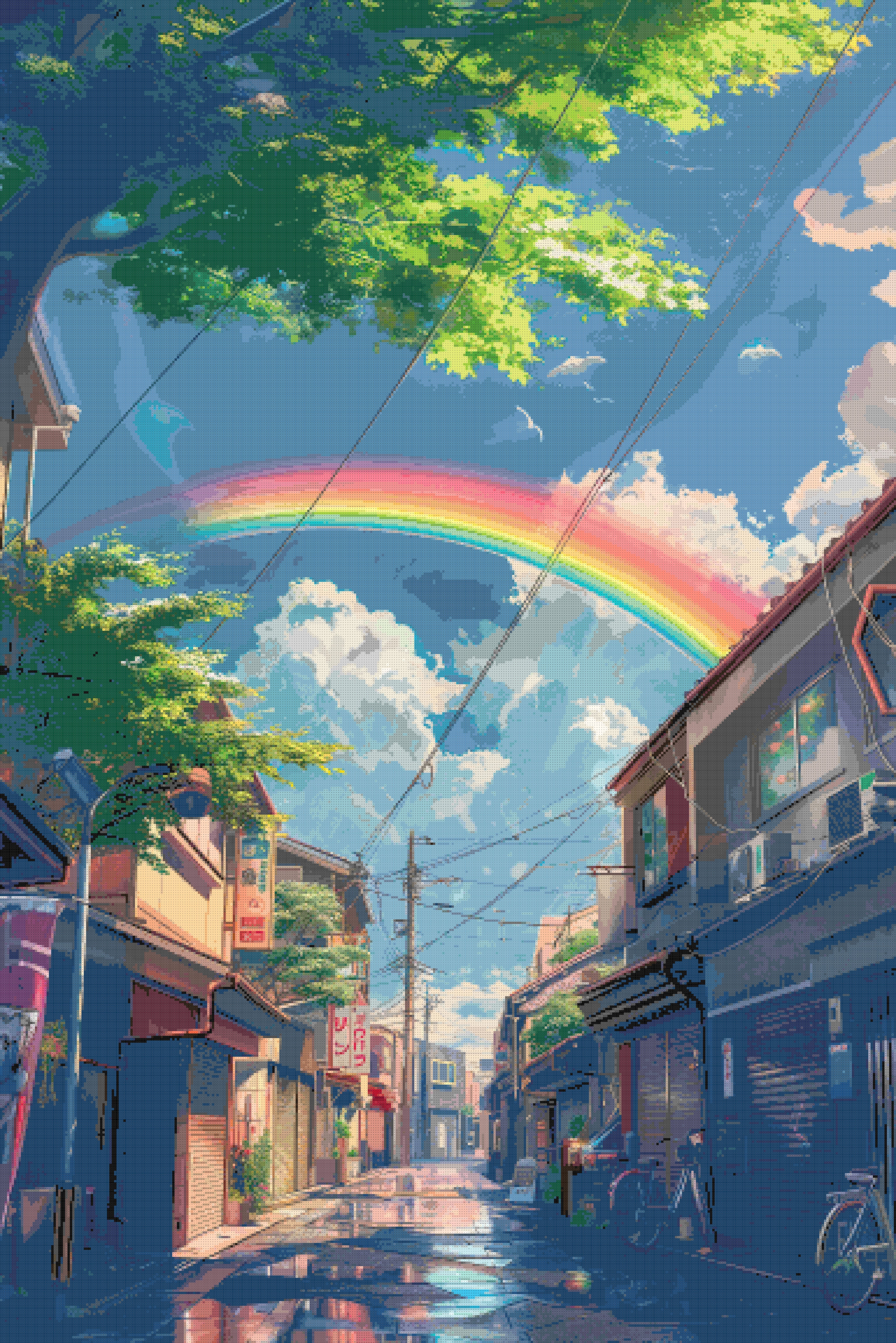 Finished Diamond painting pattern result example